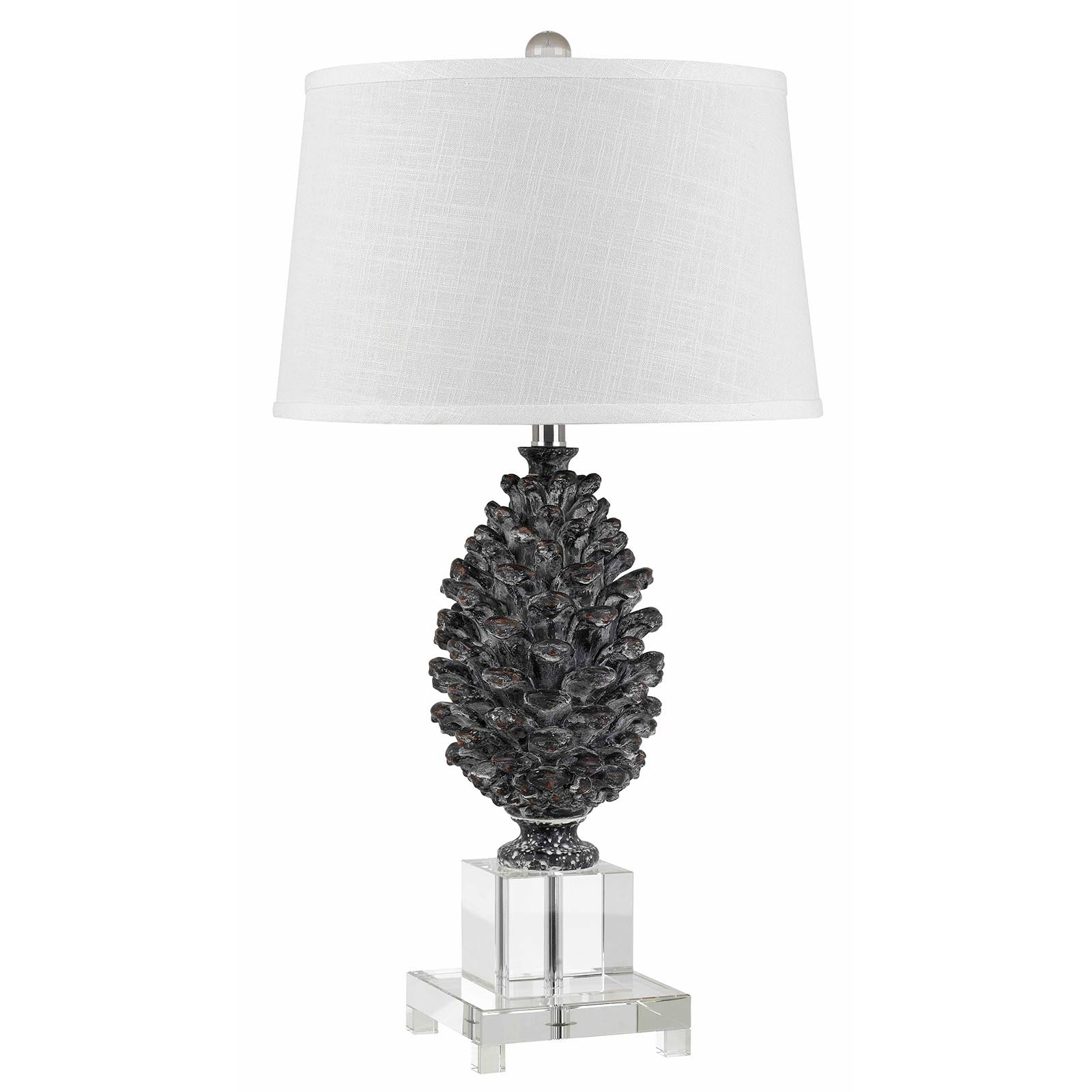 Cal Lighting BO-2469TB 150W Pinecone Resin/Crystal Lamp-2