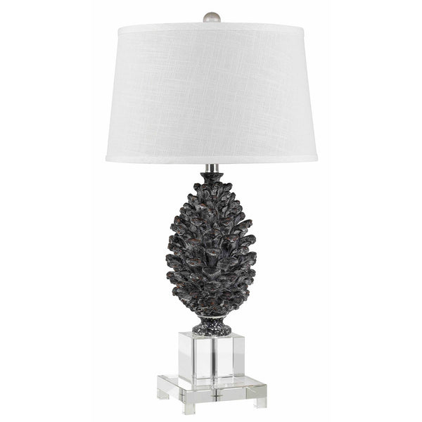 Cal Lighting BO-2469TB 150W Pinecone Resin/Crystal Lamp-2