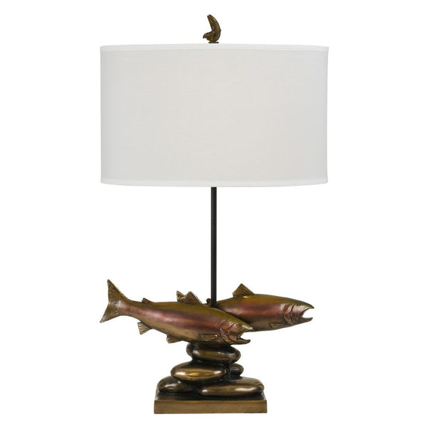 Cal Lighting BO-2662TB 150W Trout Resin Table Lamp | Modishstore | Table Lamps