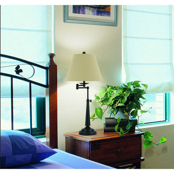 Cal Lighting BO-2671SWTB 3 Way Madison Adjustable Swing Arm Table Lamp | Modishstore | Table Lamps