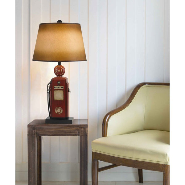 Cal Lighting BO-2729TB 150W 3 Way Nostalgic Gas Pump Resin Table Lamp | Modishstore | Table Lamps