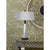 Cal Lighting BO-2743TB Caserta Mirror Table Lamp With Linen Shade | Modishstore | Table Lamps