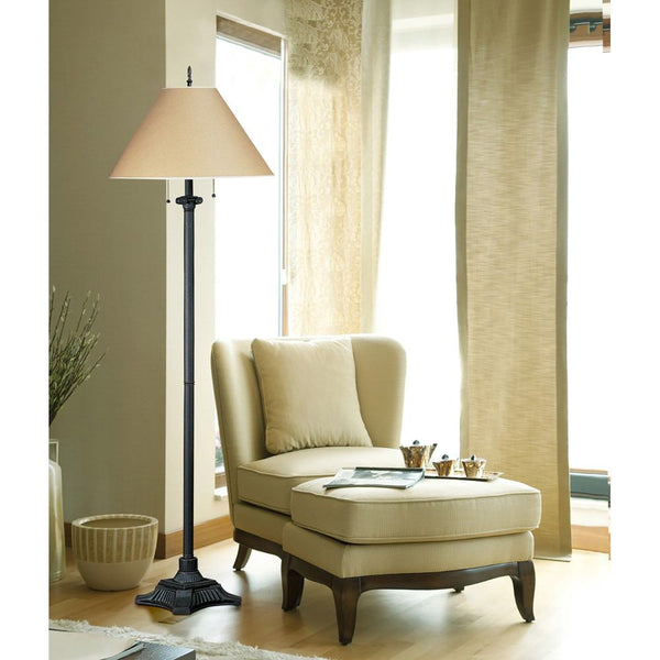 Cal Lighting BO-433-RU 60W X 2 Pull Chain Floor Lamp | Modishstore | Floor Lamps