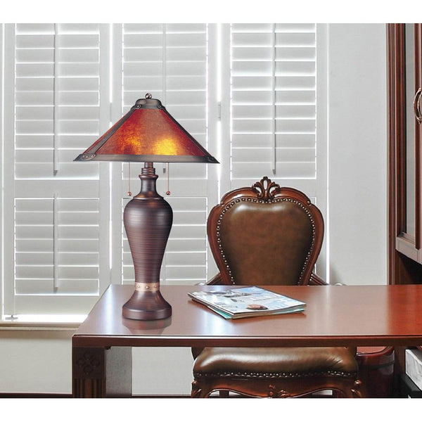 Cal Lighting BO-463 40W X 2 Mica Table Lamp | Modishstore | Table Lamps