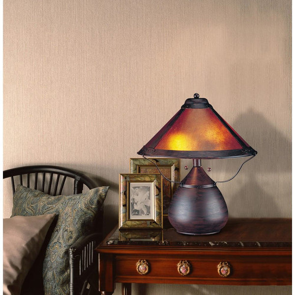 Cal Lighting BO-464 40W X 2 Mica Table Lamp | Modishstore | Table Lamps