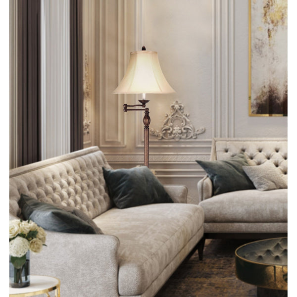 Cal Lighting BO-581SWFL 150W 3 Way Swing Arm Floor Lamp | Modishstore | Floor Lamps