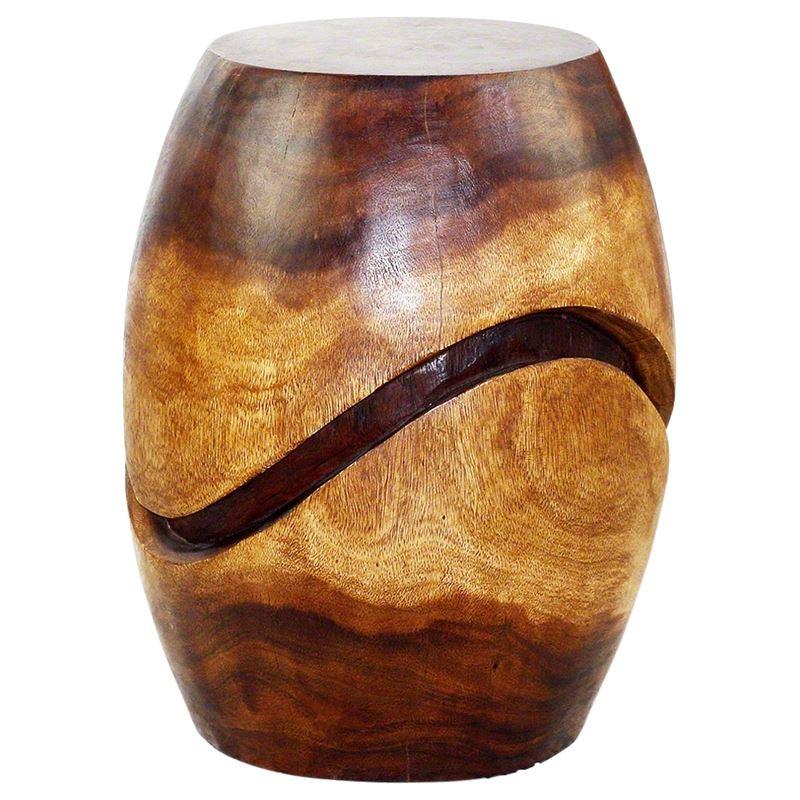 Haussmann Barrel Puzzle 14" Dia - Walnut | Stools & Benches | Modishstore-2
