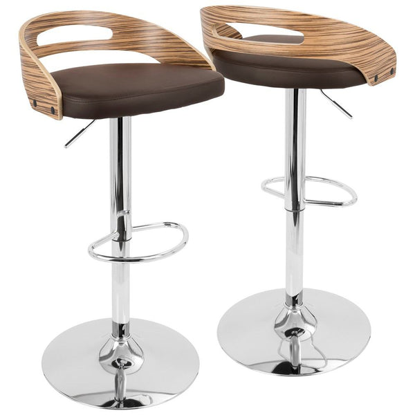 LumiSource Cassis Height Adjustable Barstool with Swivel-13