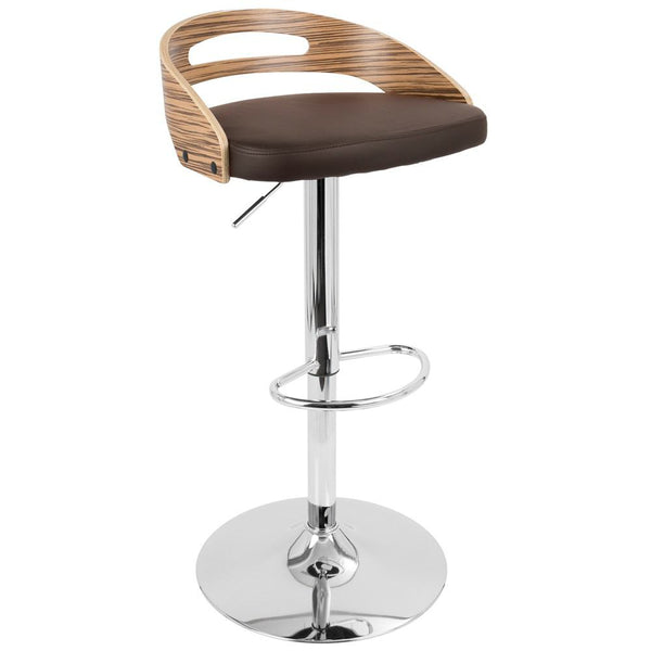 LumiSource Cassis Height Adjustable Barstool with Swivel | Modishstore | Bar Stools