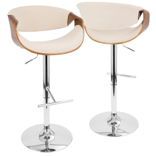 LumiSource Curvo Height Adjustable Barstool with Swivel-8