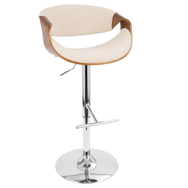 LumiSource Curvo Height Adjustable Barstool with Swivel-2
