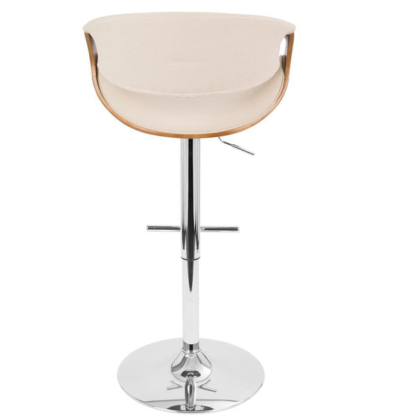 LumiSource Curvo Height Adjustable Barstool with Swivel | Modishstore | Bar Stools