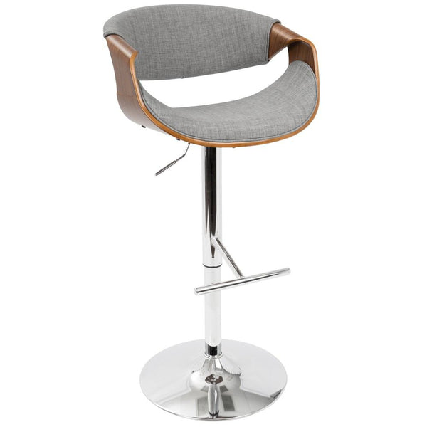 LumiSource Curvo Height Adjustable Barstool with Swivel-4
