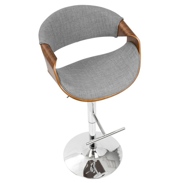 LumiSource Curvo Height Adjustable Barstool with Swivel-25