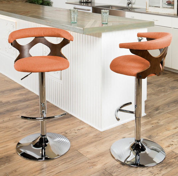 LumiSource Gardenia Height Adjustable Barstool with Swivel-3
