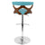 LumiSource Gardenia Height Adjustable Barstool with Swivel-14