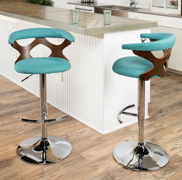LumiSource Gardenia Height Adjustable Barstool with Swivel-11