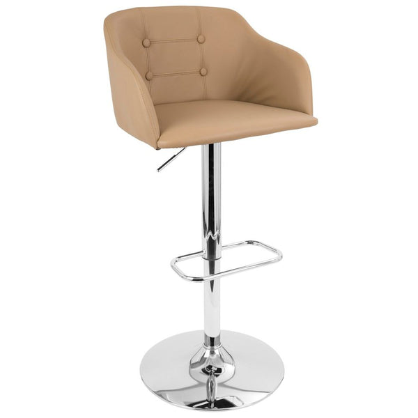 LumiSource Campania Height Adjustable Barstool with Swivel-2