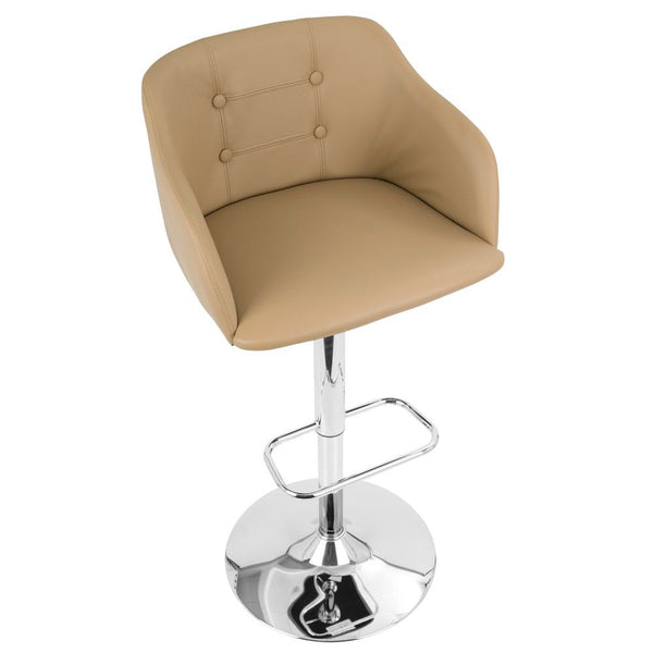 LumiSource Campania Height Adjustable Barstool with Swivel-9