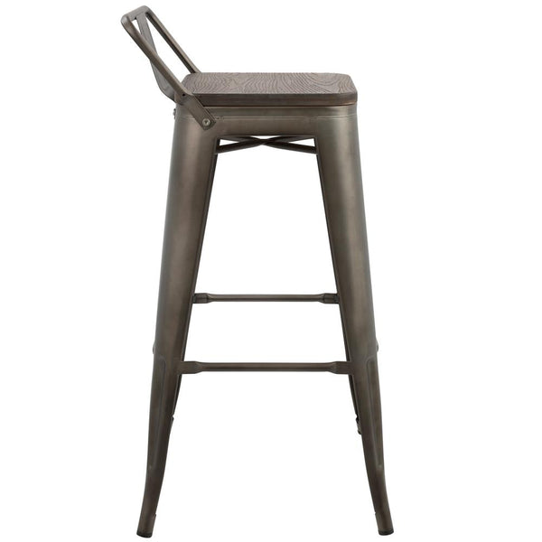 LumiSource Oregon Low Back Barstool - Set of 2-19
