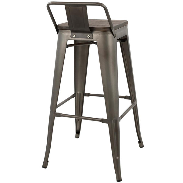 LumiSource Oregon Low Back Barstool - Set of 2-21