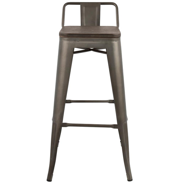 LumiSource Oregon Low Back Barstool - Set of 2-4