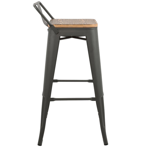 LumiSource Oregon Low Back Barstool - Set of 2-6