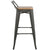 LumiSource Oregon Low Back Barstool - Set of 2-6
