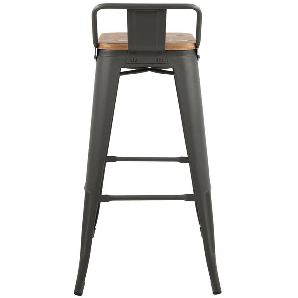 LumiSource Oregon Low Back Barstool - Set of 2-8