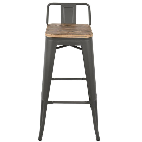 LumiSource Oregon Low Back Barstool - Set of 2-16