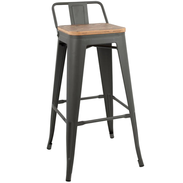 LumiSource Oregon Low Back Barstool - Set of 2-3