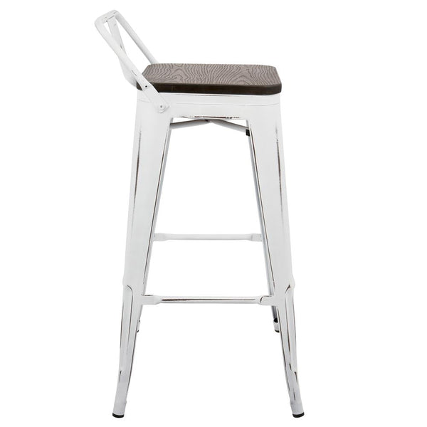 LumiSource Oregon Low Back Barstool - Set of 2-10