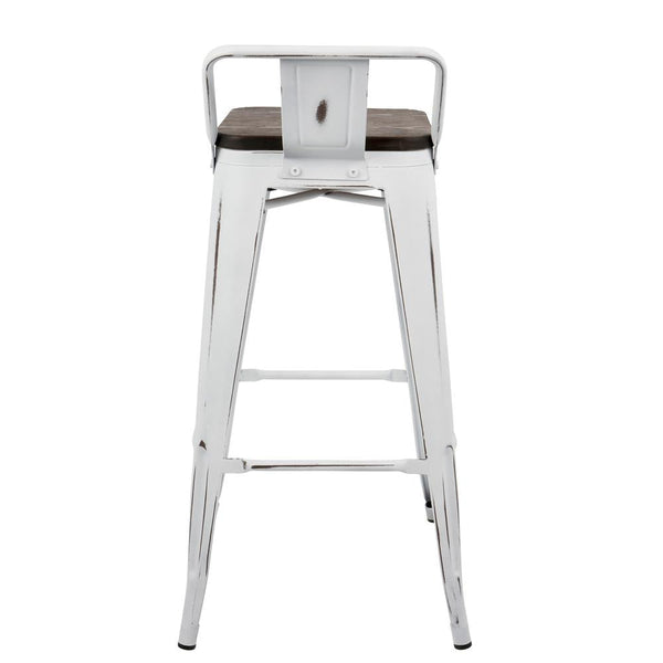 LumiSource Oregon Low Back Barstool - Set of 2-12