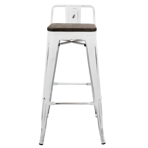 LumiSource Oregon Low Back Barstool - Set of 2-13