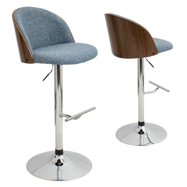 LumiSource Luna Height Adjustable Barstool with Swivel-8