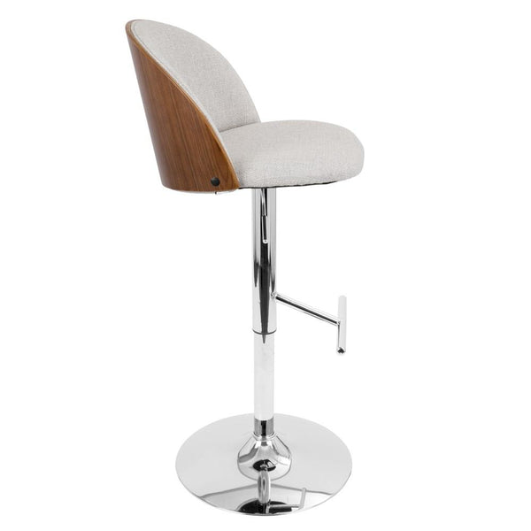 LumiSource Luna Height Adjustable Barstool with Swivel-19