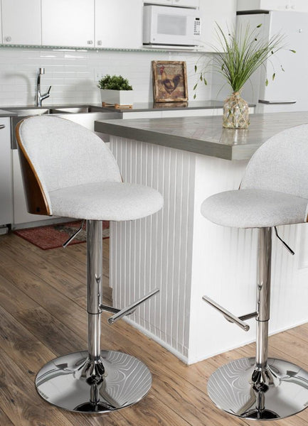 LumiSource Luna Height Adjustable Barstool with Swivel-17