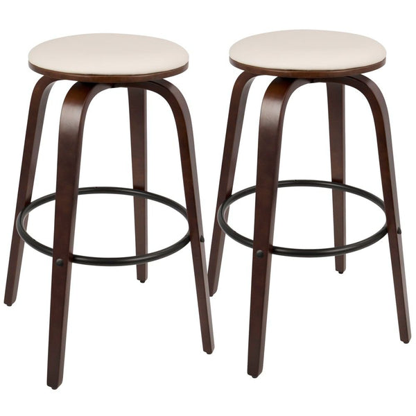 LumiSource Porto Bar Stools - Set of 2 | Modishstore | Bar Stools