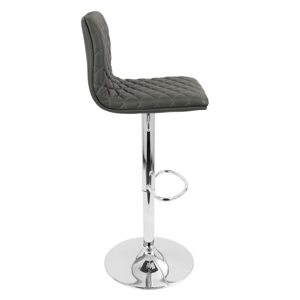 LumiSource Caviar Height Adjustable Barstool with Swivel-15