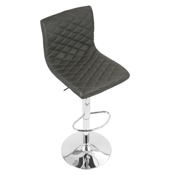 LumiSource Caviar Height Adjustable Barstool with Swivel-13