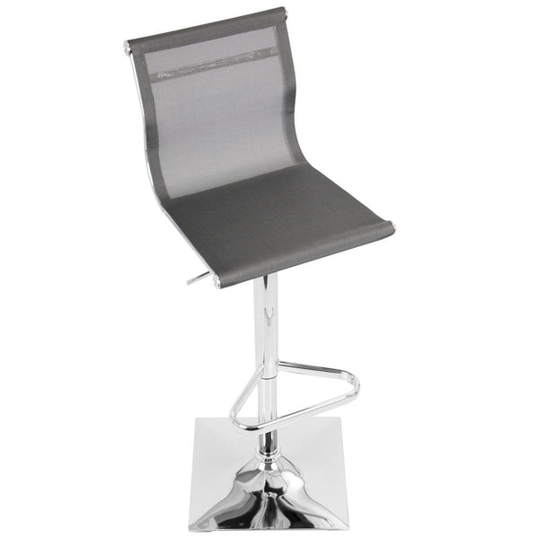 LumiSource Mirage Height Adjustable Barstool with Swivel-7