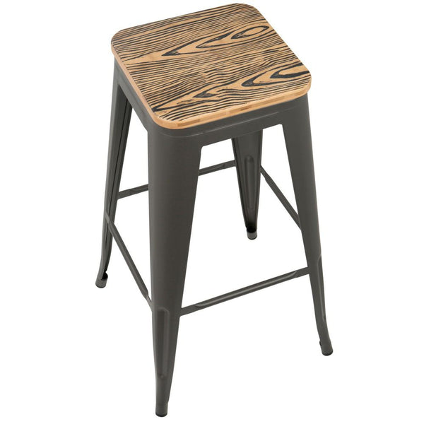 LumiSource Oregon Bar Stool Set of 2-6