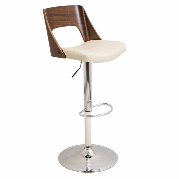 LumiSource Valencia Height Adjustable Barstool with Swivel-3