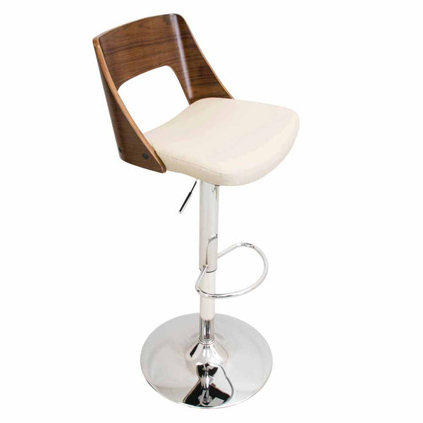 LumiSource Valencia Height Adjustable Barstool with Swivel-11