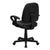 Flash Furniture Mid-Back Black Leather Ergonomic Swivel Task Chair With Height Adjustable Arms | Office Chairs | Modishstore-2