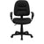 Flash Furniture Mid-Back Black Leather Ergonomic Swivel Task Chair With Height Adjustable Arms | Office Chairs | Modishstore-4
