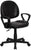 Flash Furniture Mid-Back Black Leather Ergonomic Swivel Task Chair With Arms | Office Chairs | Modishstore