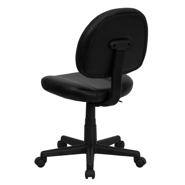 Flash Furniture Mid-Back Black Leather Ergonomic Swivel Task Chair | Office Chairs | Modishstore-3