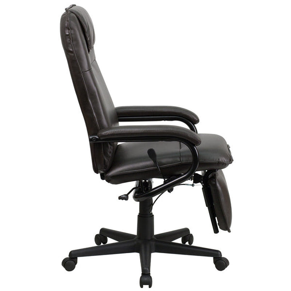 Flash Furniture High Back Brown Leather Executive Reclining Swivel Office Chair | Office Chairs | Modishstore-4