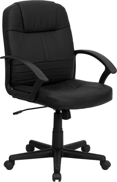 Flash Furniture Mid-Back Black Leather Executive Swivel Office Chair | Office Chairs | Modishstore